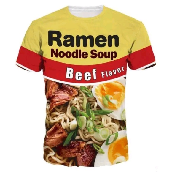 Other - Ramen Noodle Soup Beef Shirt Men Women Small A0717